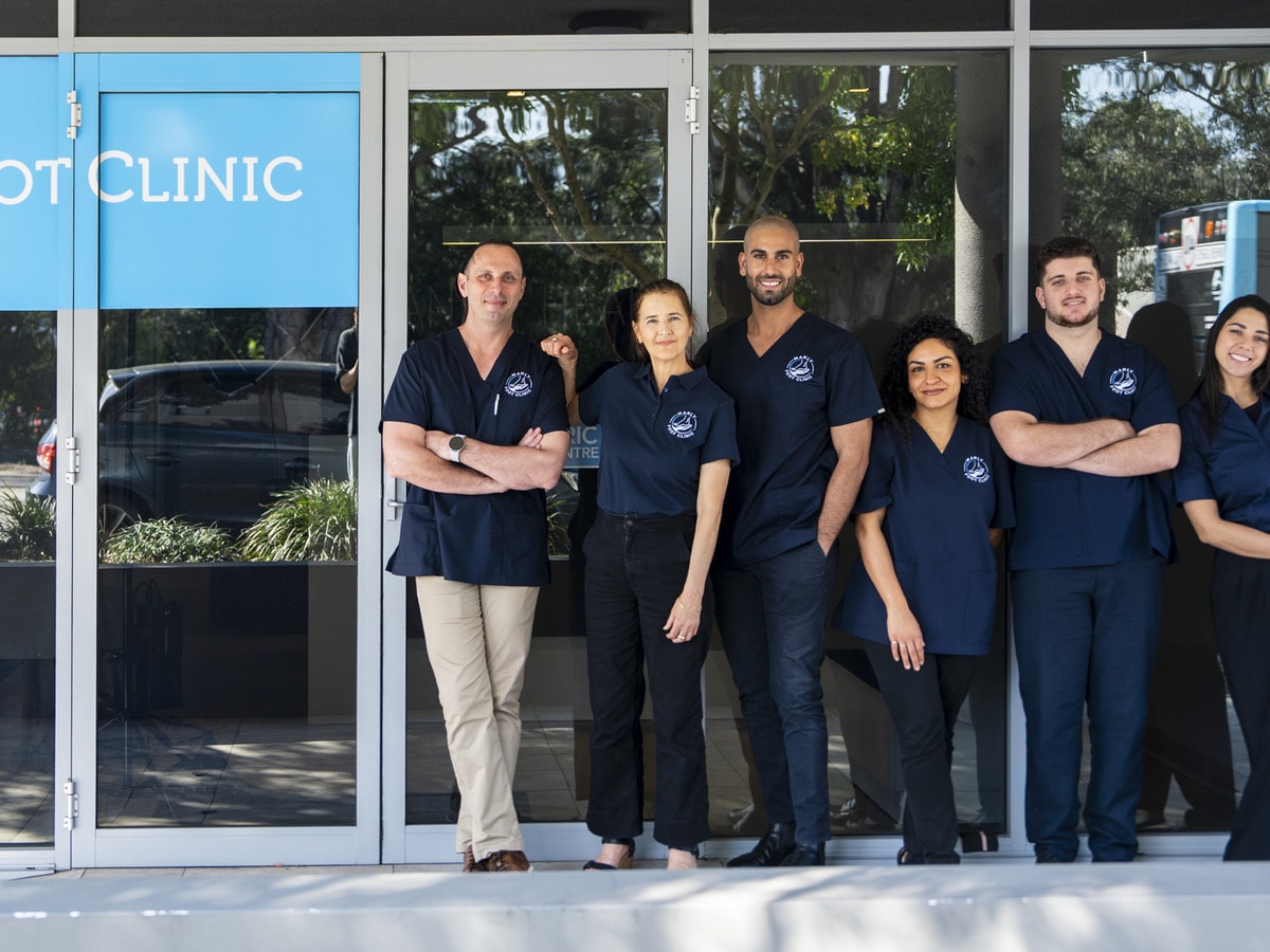 The Manly Foot Clinic team outside the clinic in North Manly